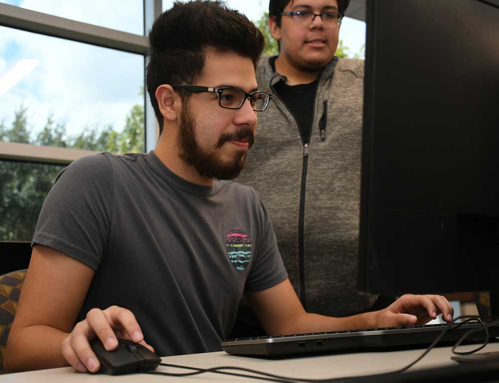 Computer Science students at computer