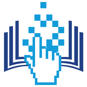 San Jacinto College icon featuring a book representing the college's commitment to offering open educational resources for students