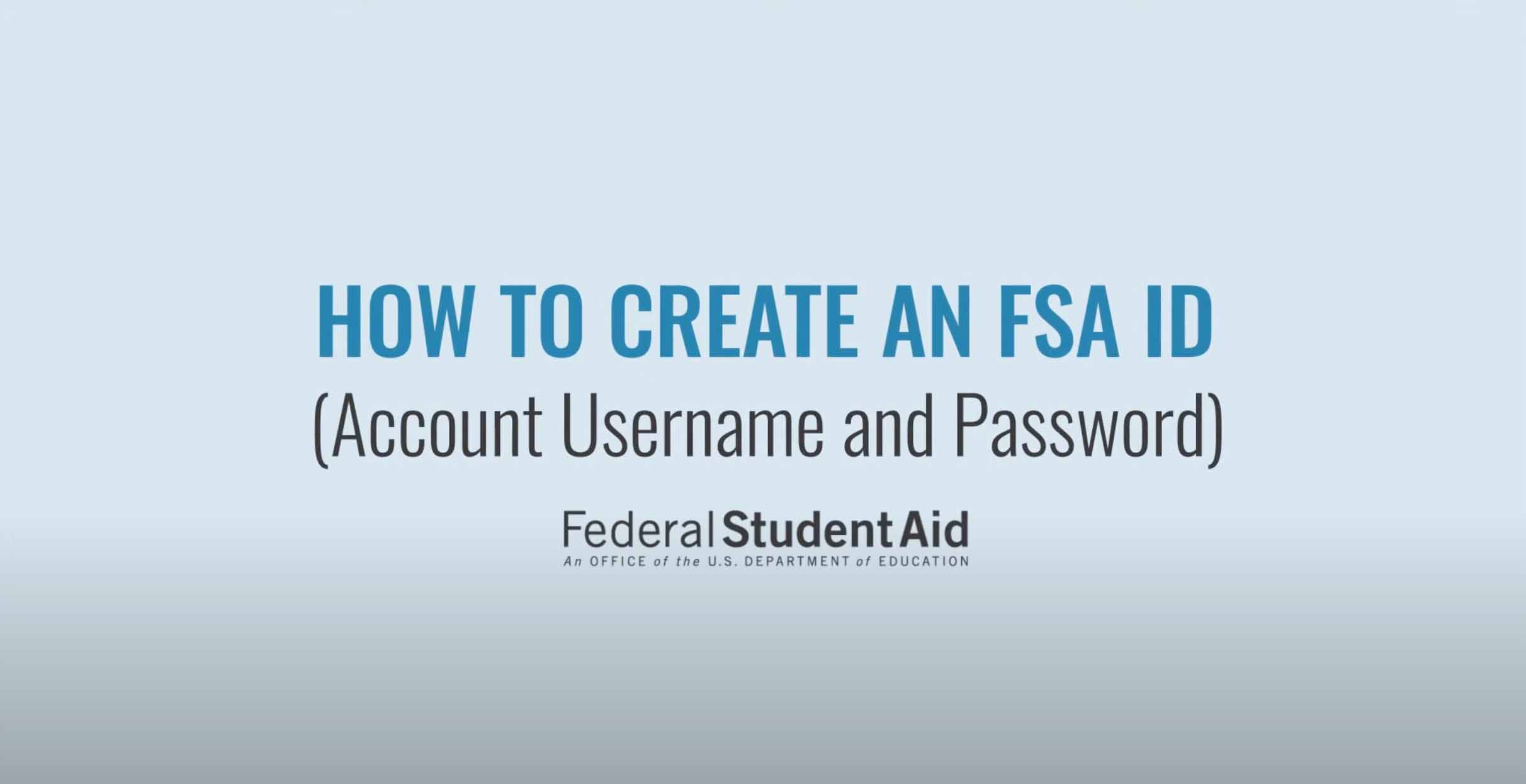 Video FAFSA ID